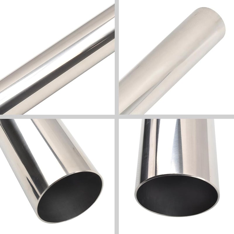 BIGREAT OD 2.5'' Inch 48 Inch Length Straight DIY Custom Mandrel Exhaust Pipe Tube Pipe,Industrial Pipes,T304 Stainless Steel,Universal Fit,2.5''(63MM) OD Mandrel Straight Pipe-1PC - Image 2